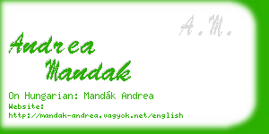 andrea mandak business card