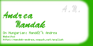 andrea mandak business card